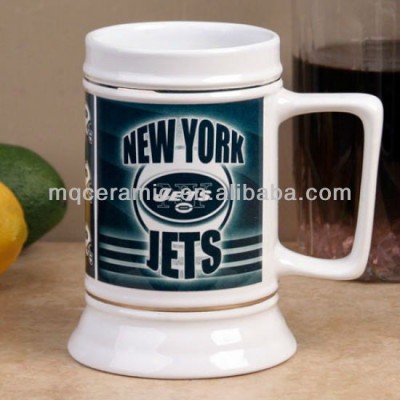 22oz NFL Ceramic beer mug for promotion US market