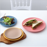 wholesale restaurant hotel serving minion round nordic matte ceramic flat dinner plate for dessert steak bread