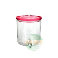 High borosilicate drink using 5.3L ice cold & hot glass water juice beverage dispenser jar with metal lids and SS304 Infuser