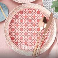 new style pad printing porcelain ceramic dinner plate W0698